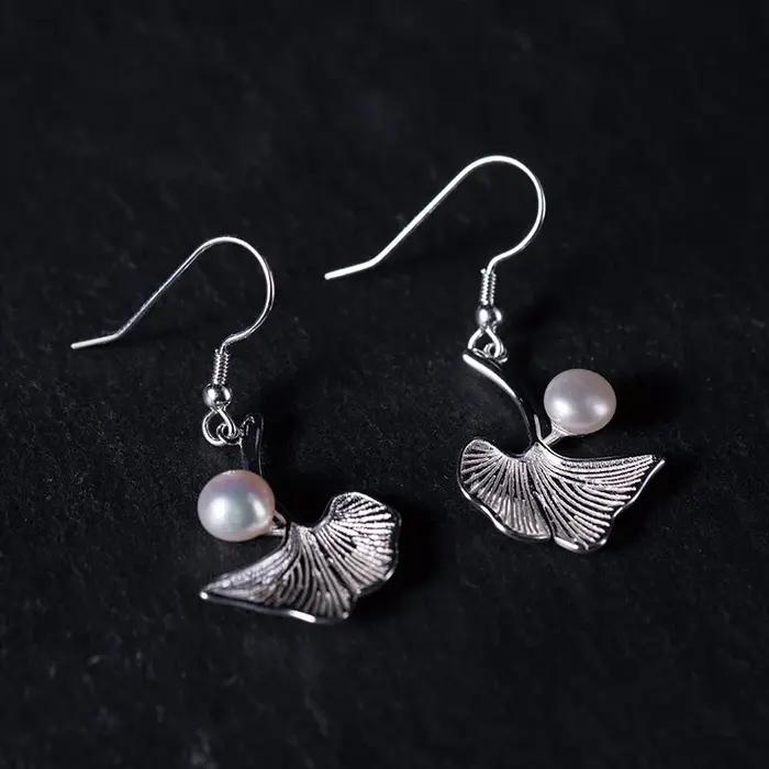 Amxiu – boucles d'oreilles en perles naturelles faites à la main