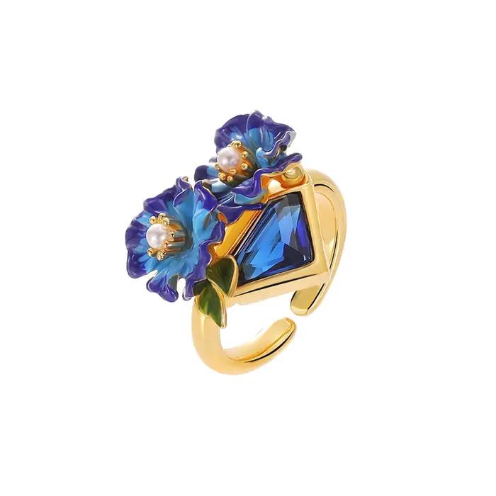 Bague Orchidée en Or 18 carats Juicy Grape pour Femme