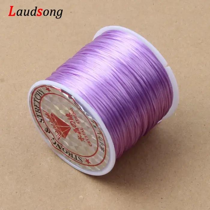 60M 0.5-1.2mm solide élastique cristal perles cordon Bracelet collier fil extensible chaîne pour la fabrication de bijoux bricolage ligne Flexible