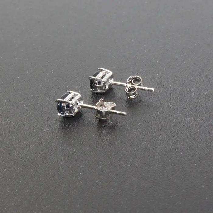 Boucles d'oreilles en saphir 100% véritable pour fille