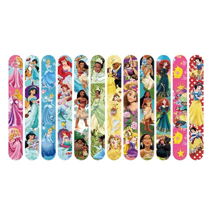 Lot de 12 bracelets claquettes série Princesse, bracelets Moana Pat Circle, cadeaux amusants pour enfants, jouets pour enfants