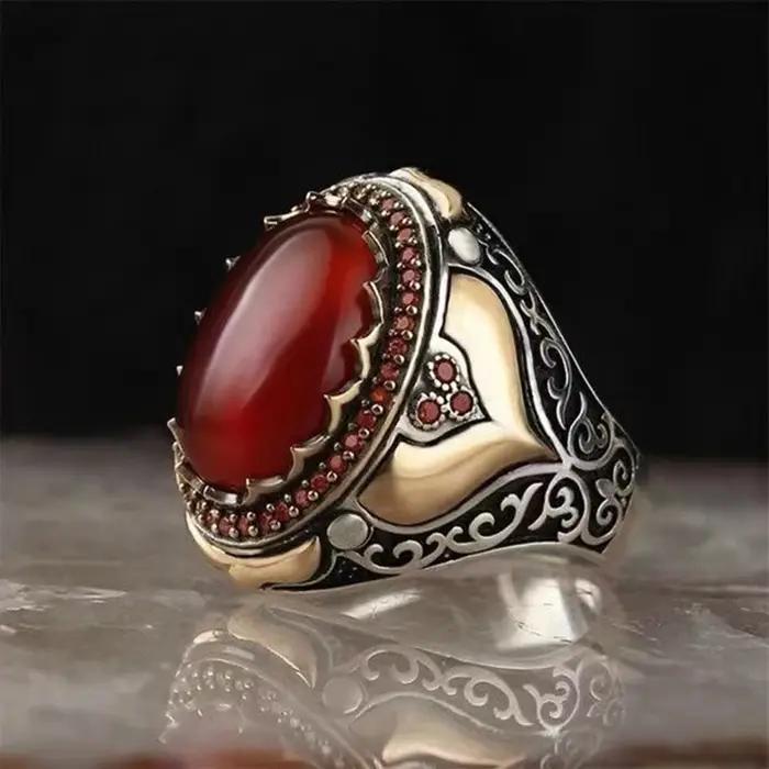 Bague chevalière turque arabe du moyen-orient pour hommes