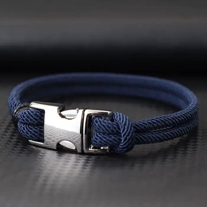 Nouveau Bracelet en corde Unique pour hommes, boucle détachable, fabriqué à la main, porte-bonheur, fil rouge, cadeau pour petit ami, Pulseria Homme
