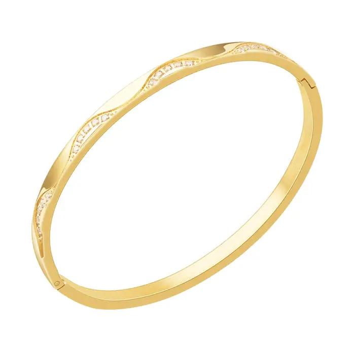 FYSARA luxe acier inoxydable cristal Bracelet minimaliste une rangée zircone mince bracelets pour femmes bijoux en gros personnaliser