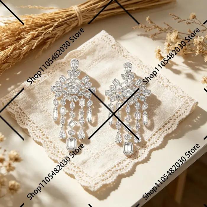 Boucles d'oreilles pendantes longues avec boule de cristal en argent sterling pour femmes, bijoux de soirée élégants avec pierres précieuses multicolores pour occasions spéciales