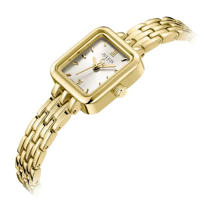 Montre Julius pour femme Bracelet en acier inoxydable pour femme Cadeau de luxe Montre Touristes-couche Cadran Mode Montre JA-771