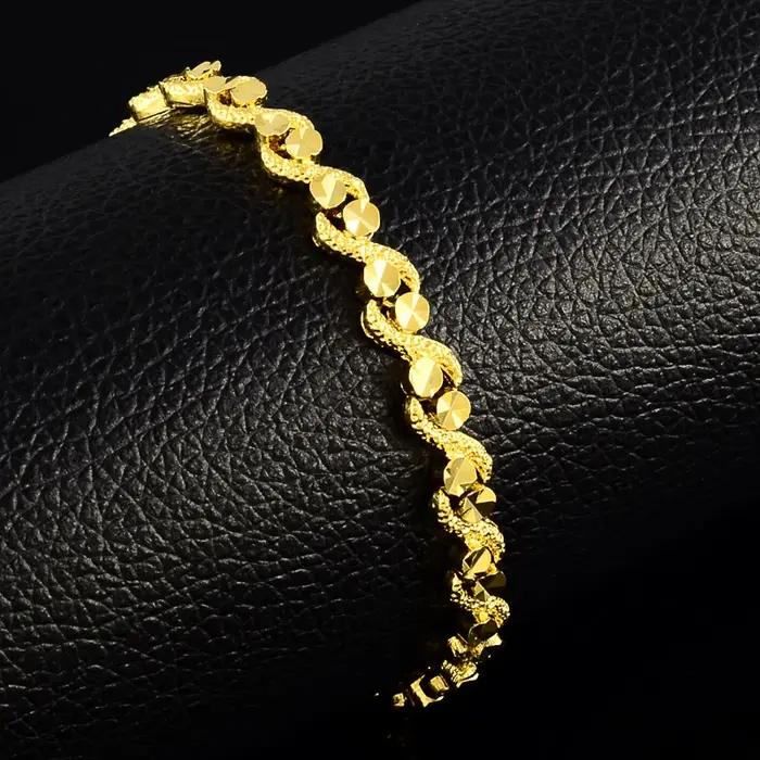 Bracelet en or plaqué fleur de voiture pour femmes mariage bal anniversaire cadeau occasionnels élégance