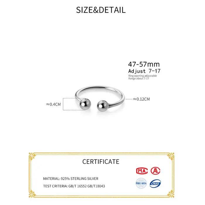 La Monada perle femmes bague 925 en argent Sterling bagues minimalistes