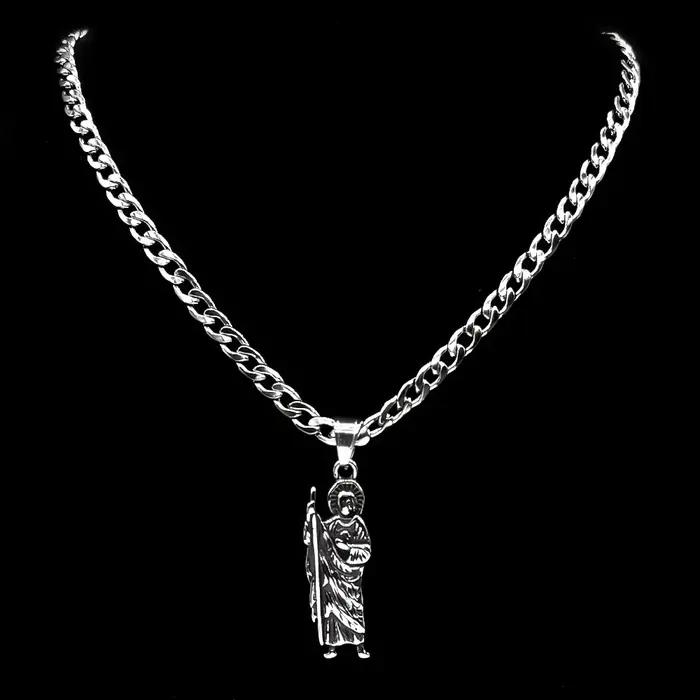 Collier pendentif Vinatge San Judas Tadeo pour hommes et femmes