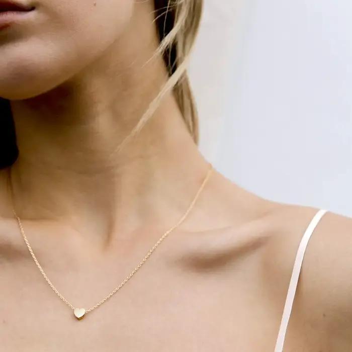 Collier coeur plaqué or K | Collier plaqué argent