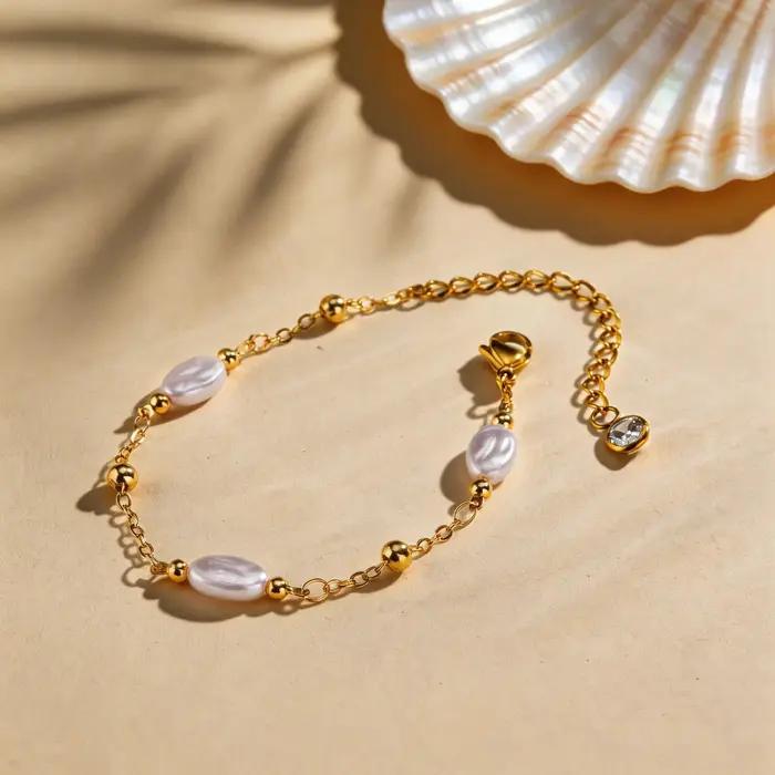 Bracelet Œil Turc En Acier Inoxydable Pour Femmes Perles Turquoises Chaîne De Maillons Protection Amulette Cadeau Occasions Spéciales