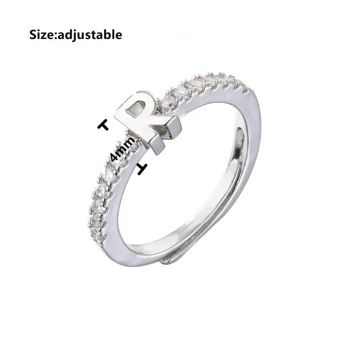 HECHENG, bague avec lettres initiales pour femmes, classique, ouverture Simple, bijoux de fête, cadeau, vente en gros