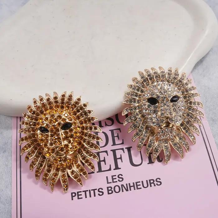 Broche Tête de Lion, Bijou Statement pour Tenues Élégantes