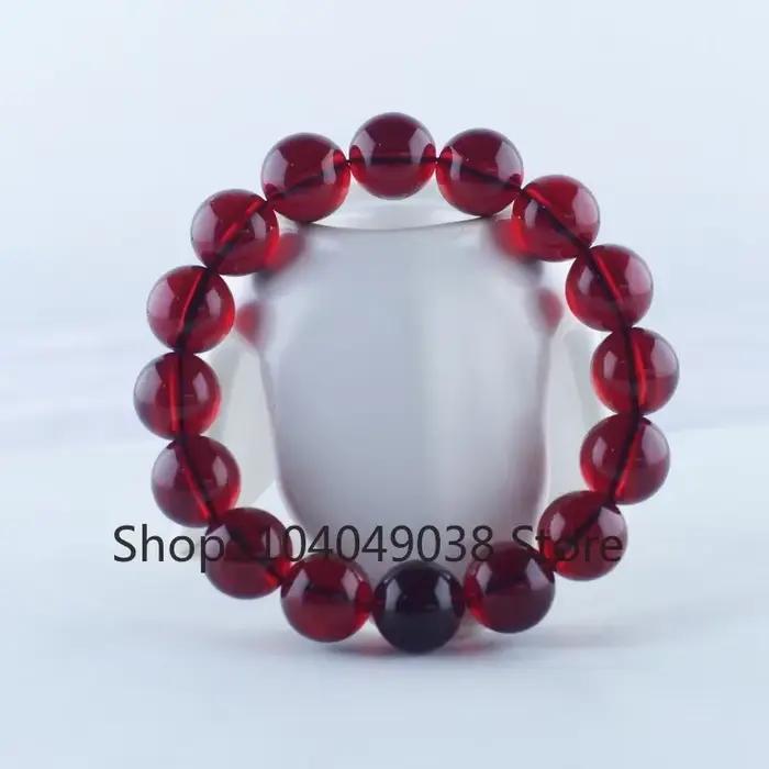 Bracelet en ambre rouge naturel 10-20mm