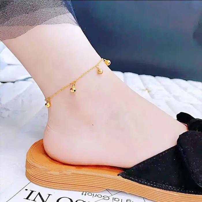 Bracelets de cheville en forme de petite cloche pour femmes et filles