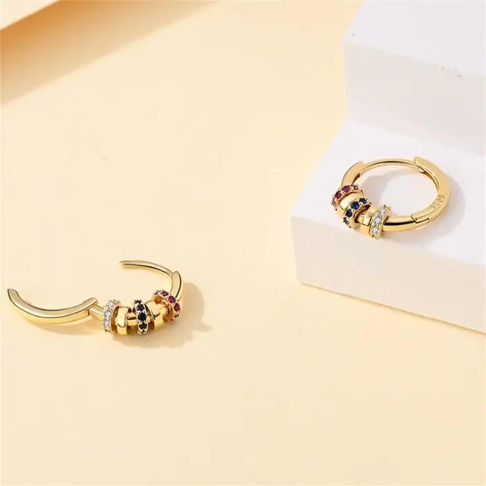 Boucles d'oreilles classiques en argent 925 étoiles lunes perles abeilles dorées pour femmes occasions spéciales engagement anniversaire mariage party