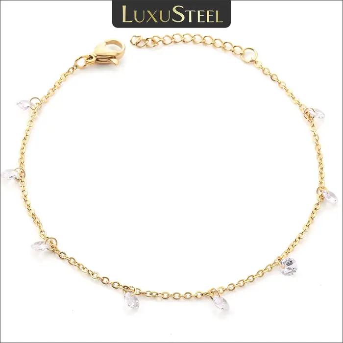 Bracelets en Acier Inoxydable Plaqué Or et Argent pour Femme