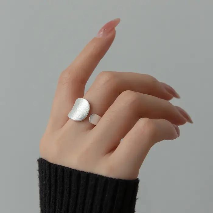 Bague de cocktail en cuivre anenjery pour femmes style moderne design géométrique ajustable pour soirée anniversaire mariage banquets cadeau spécial