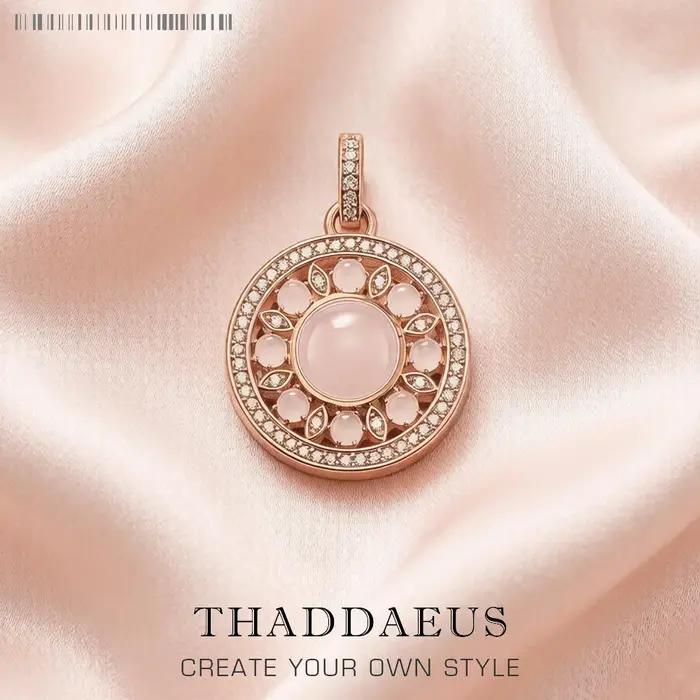 Pendentif ornement en or Rose, flambant neuf, bijoux en argent Sterling 925, accessoire de mode de S