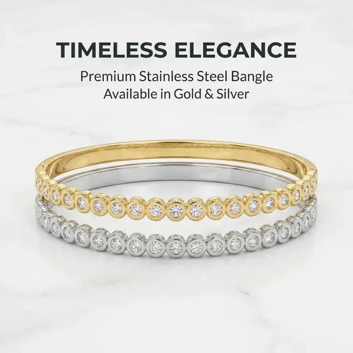 Bracelet élégant en cristal à motif grain de riz