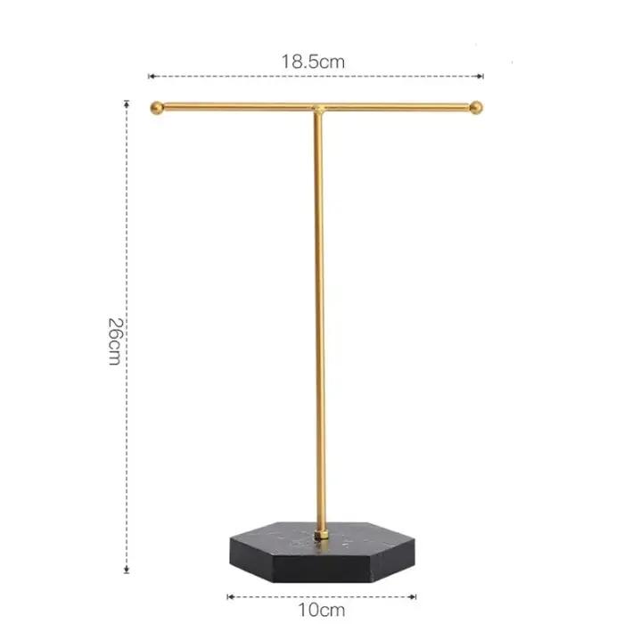 1pcs Bijoux Présentoir Pour Les Hommes Et Les Femmes Style Minimaliste Bureau Finition T En Forme D'