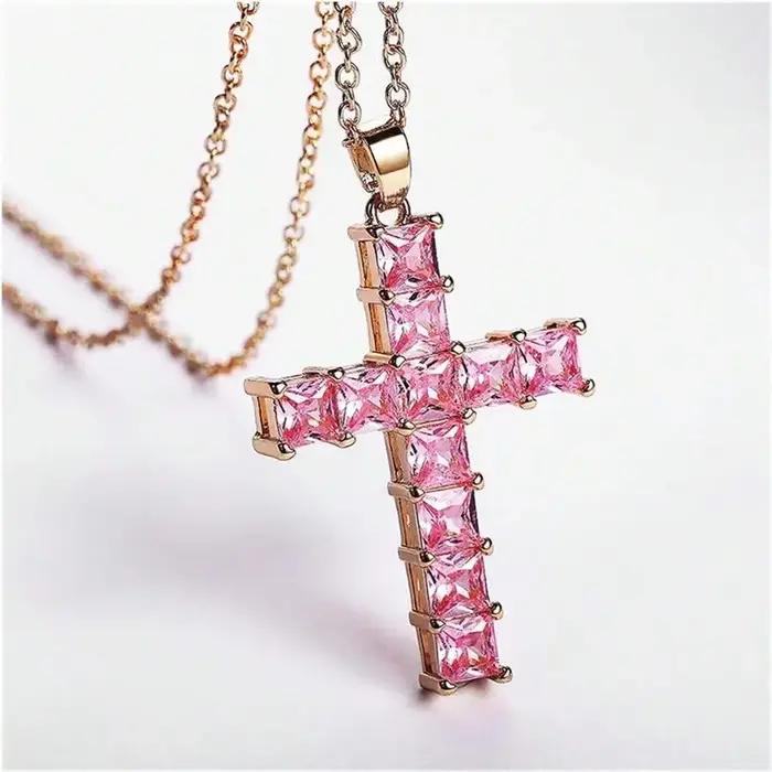 Colliers avec pendentifs multicolores en or pour femmes