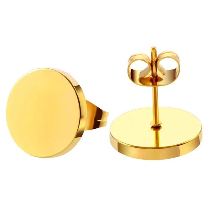 Boucles d'Oreilles en Acier Noir pour Homme