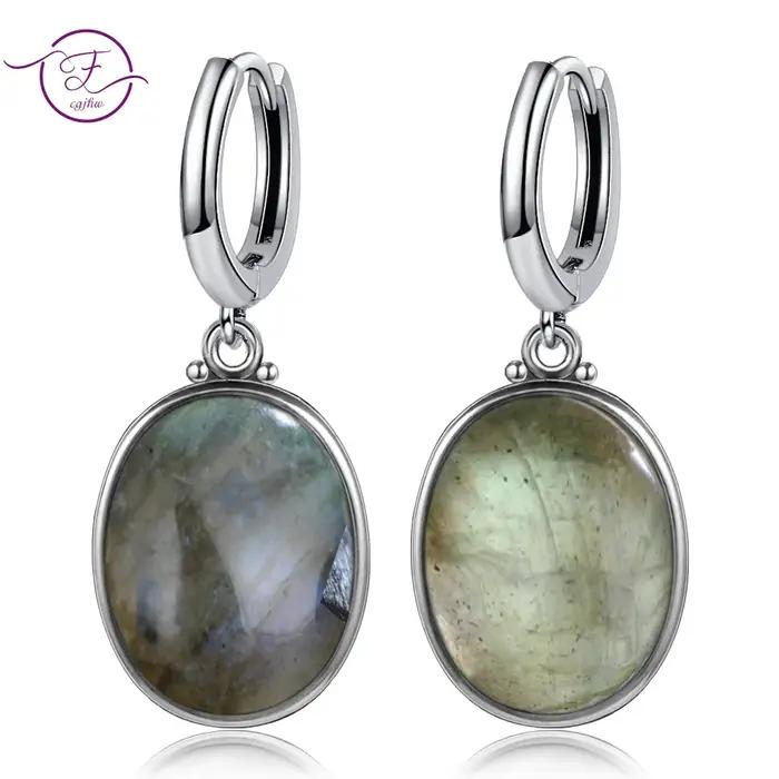 Boucles d'oreilles rétro œil de tigre pour femmes