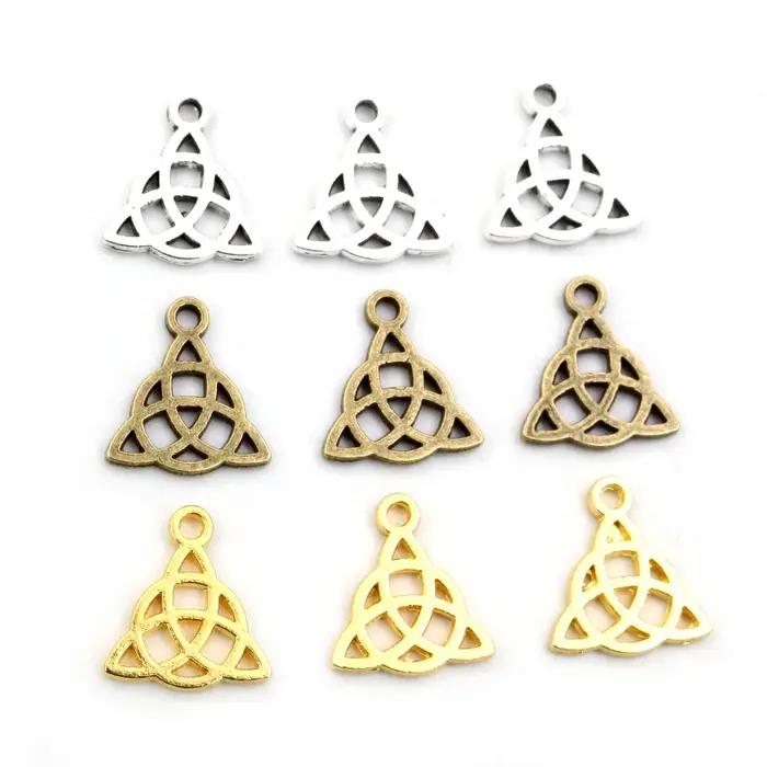 Pendentifs en alliage de zinc plaqué or bronze symboles triangulaires vintage pour bracelet collier femme occassions spéciales