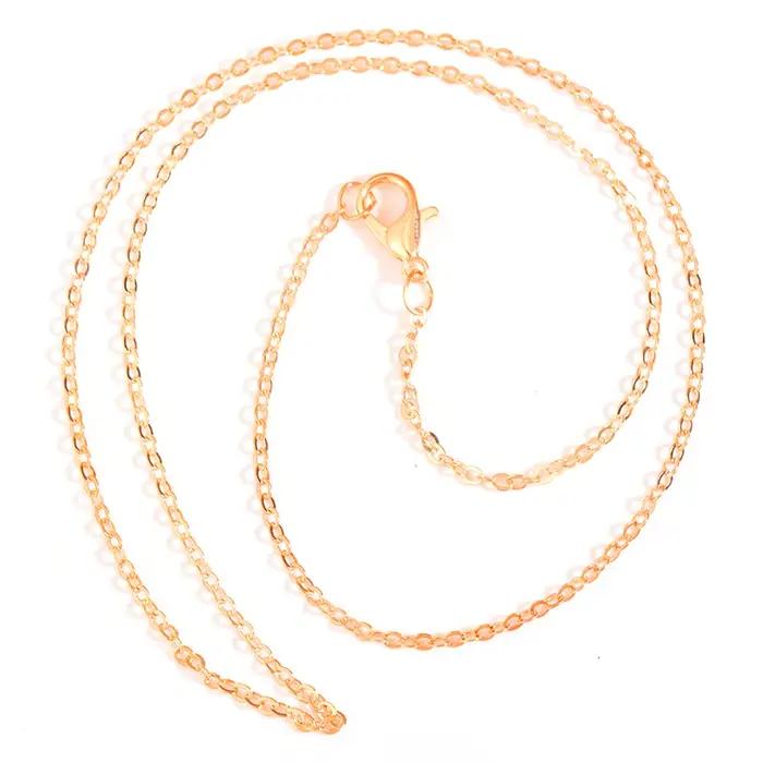 Chaîne O en cuivre couleur or argent pour femmes chaîne de clavicule bijou à bricoler soi-même vente en gros polyvalente pour colliers et bracelets occasions spéciales