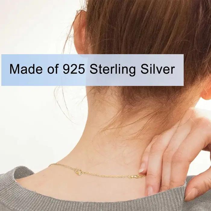 BAMOER Extensores de collier en argent sterling 925 plaqué or