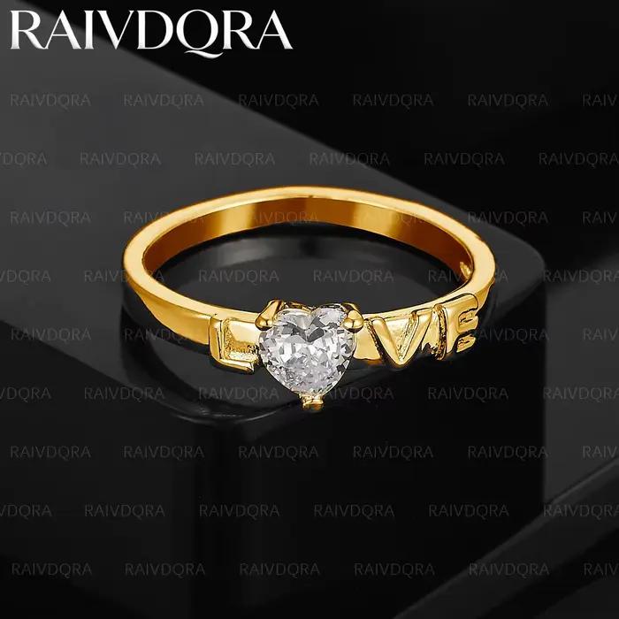 Bague en Zirconia plaquée or 18 carats pour femmes, bijoux à la mode, breloque Vintage Grace, cadeau