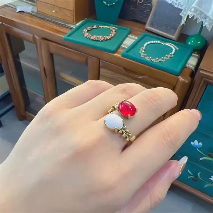 Bagues de fiançailles ouvertes vintage pour femmes