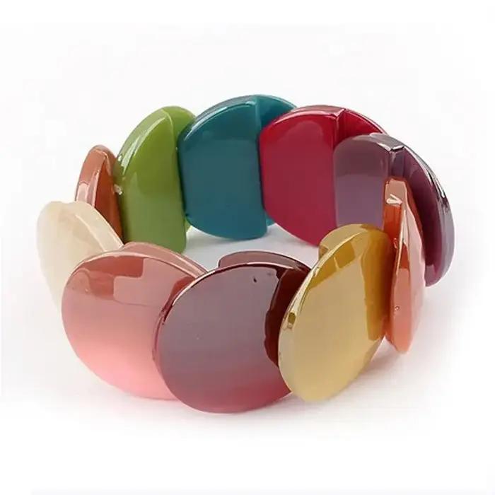 Bracelets à bulles en résine bohème pour femme