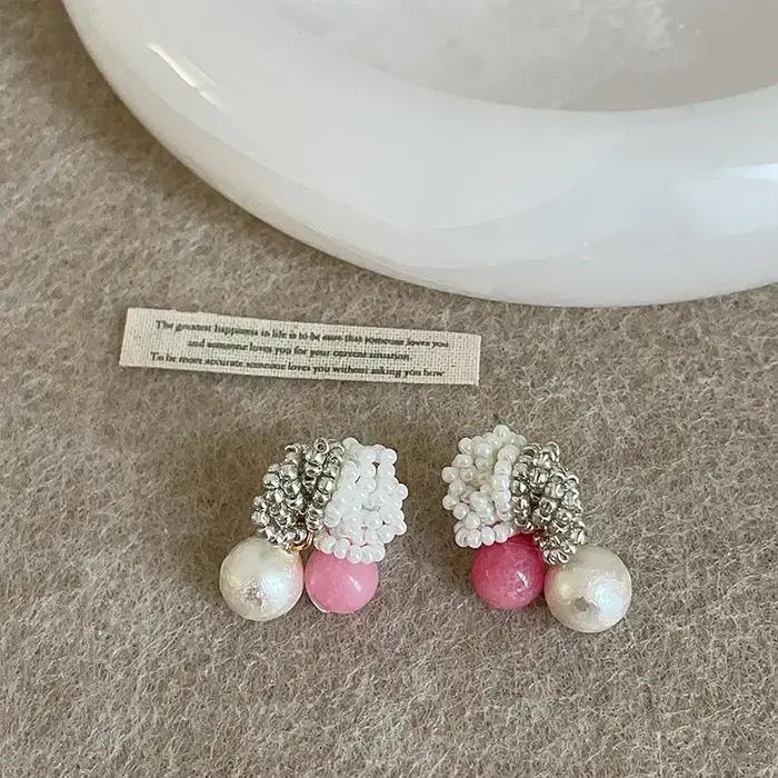 Minar – boucles d'oreilles en perles d'imitation Miyuki Treand