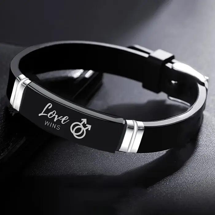 Bracelet plaqué argent pour lesbiennes et genci
