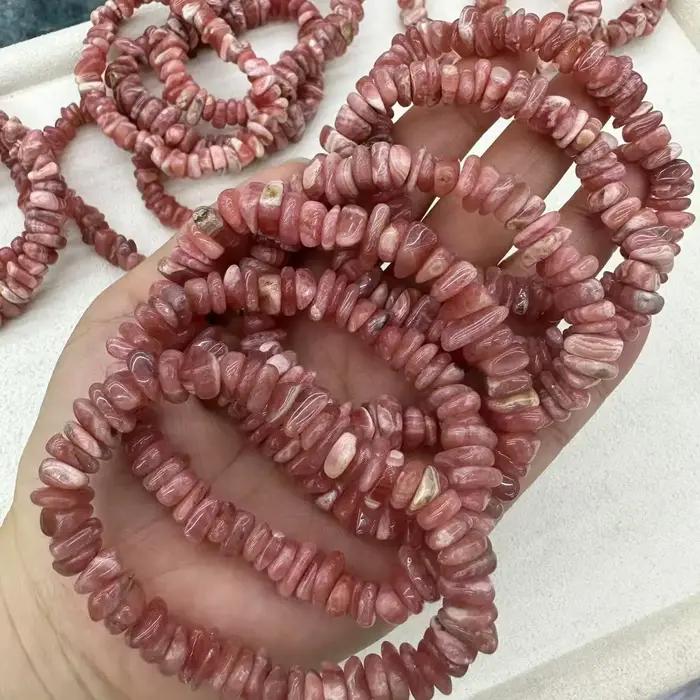 Bracelet de perles de rhodochrosite naturelle pour femme