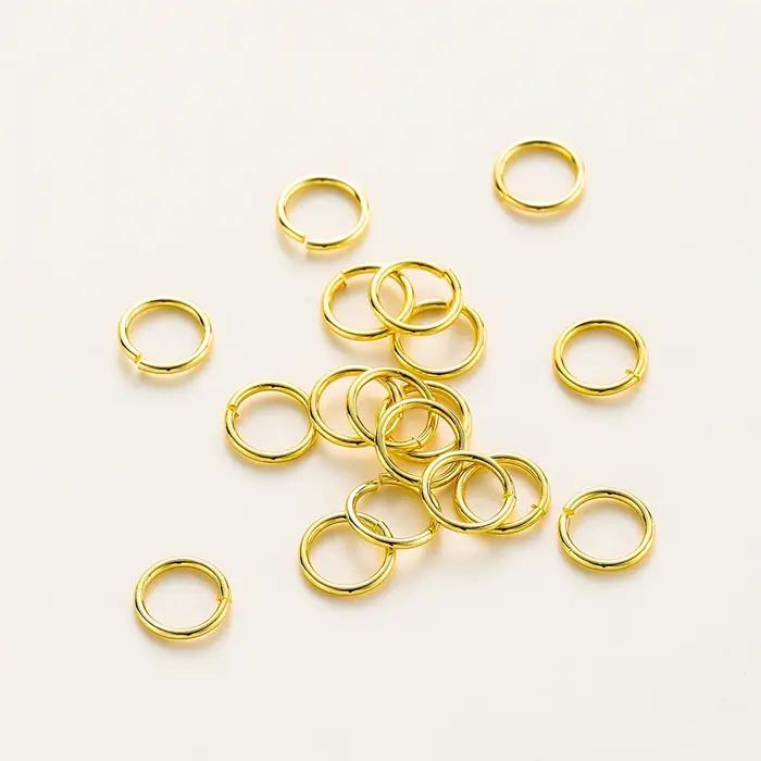Anneaux de saut en laiton plaqués or 14K/18K pour bijoutiers amateurs et professionnels, accessoires en gros pour bracelets et colliers, idéal pour offrir à des occasions spéciales