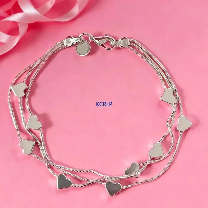 Bracelet à breloques en argent sterling 925 pour femme