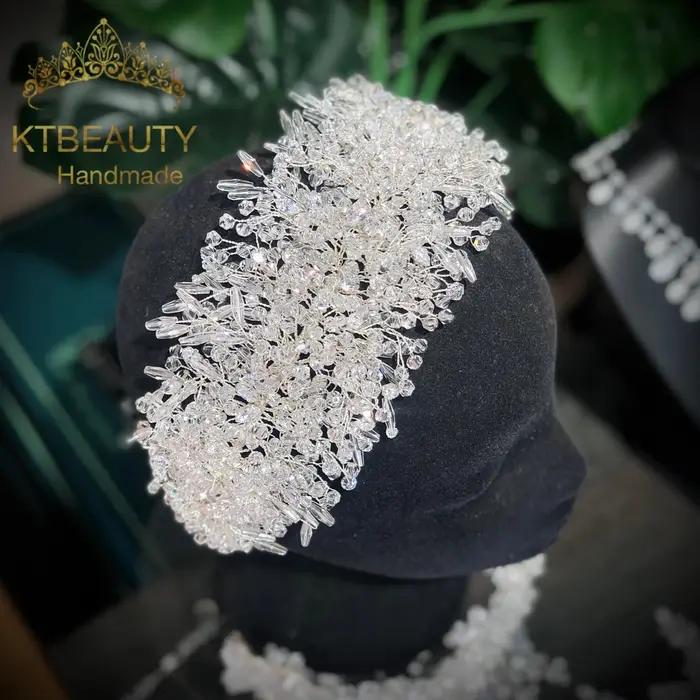 KTBEAUTY nouveau grand large diadème Zircon pierres cristal Flexible diadème Royal mariée mariage Dr