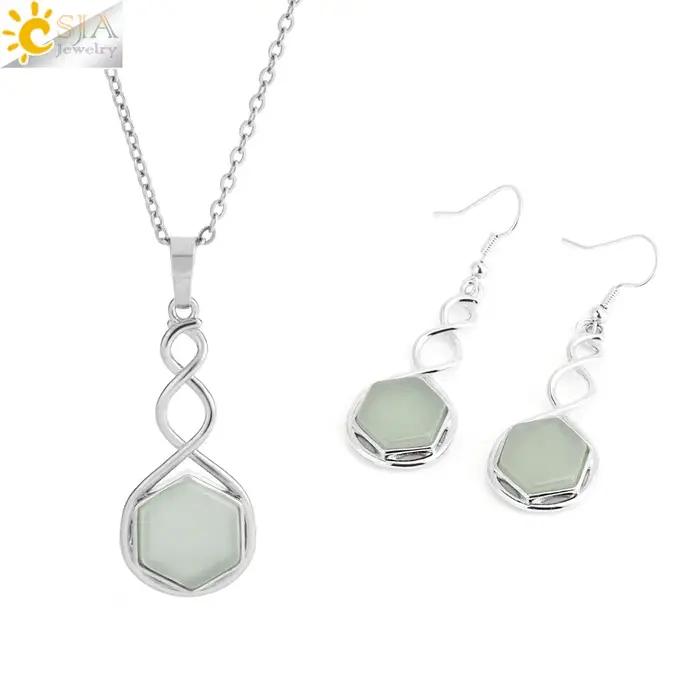 CSJA – ensemble de bijoux en pierre naturelle pour femmes