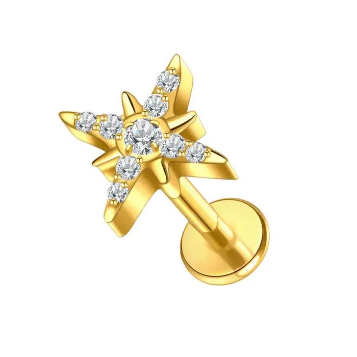 Boucle d'Oreille Tragus Élégante en Titane Pour Femmes Style Mode Bijoux de Corps Piercing Lèvre Boucles d'Oreille Occasions Spéciales