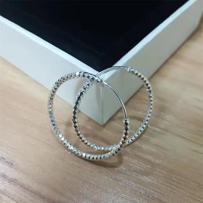 Boucles d'oreilles créoles à la mode pour femmes, argent sterling 925, dorure 24 carats, design moderne, audace et élégance, pour parties, anniversaires, cadeaux romantiques