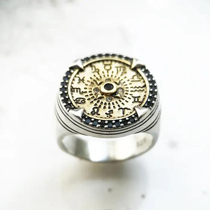 Bague en Argent Sterling 925 Sertie de Zirconium Blanc Élégante Pour Occasions Spéciales Femme Homme