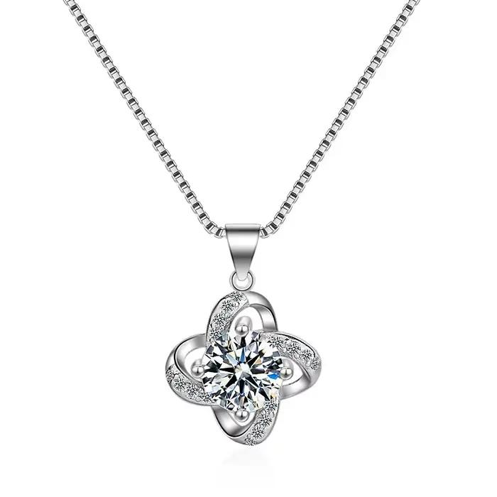 Ensemble de bijoux en argent sterling 925 serti de zirconium blanc moderne pour femmes occasions spéciales mariage fiançailles soirée festive