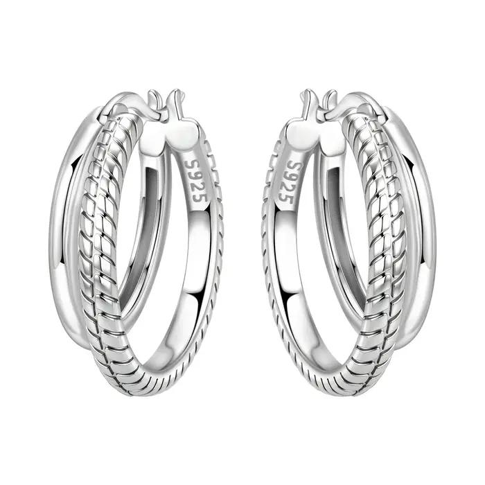 Boucles d'oreilles minimalistes en argent Sterling S925 serties de zirconium blanc pour femmes, cadeau d'anniversaire élégant et tendance