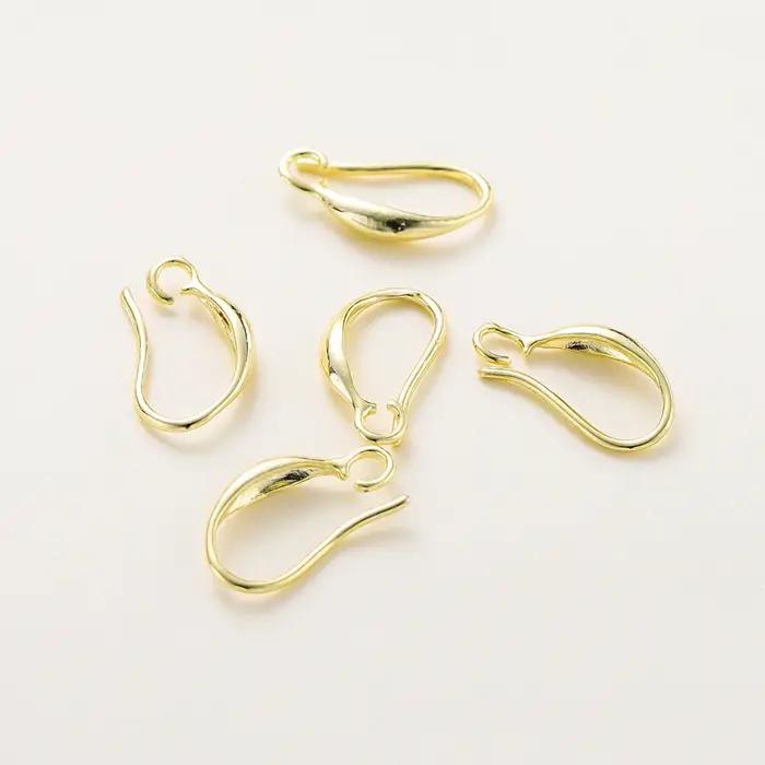 10 pièces/lot 14K 18K or véritable boucle d'oreille pendentif crochet oreille fil