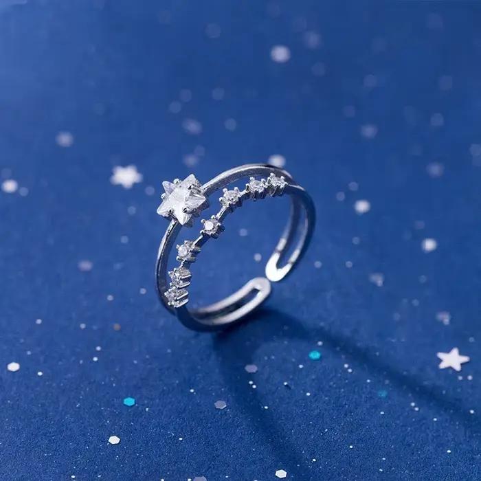 Bagues en argent Sterling 925 et Zircon pour femmes