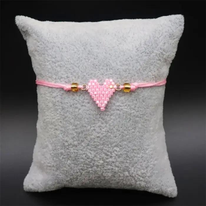 Bracelet en verre rouge cœur forme squelette femme ethnique bijou cadeau pour filles occasions spéciales