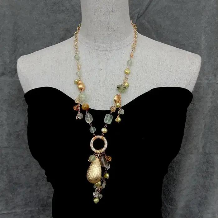 Y.YING-Collier semi-précieux naturel pour femme